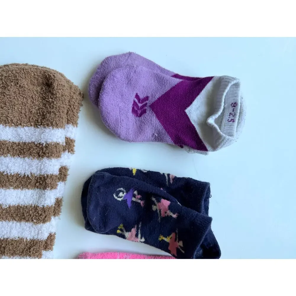 Girls Fun Sock Bundle: Athletic, Ankle, & Reindeer Socks!